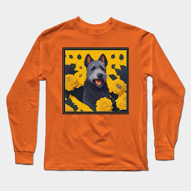 Рumi dog. Style vector (yellow version 2 pumi dog) Long Sleeve T-Shirt by xlhombat